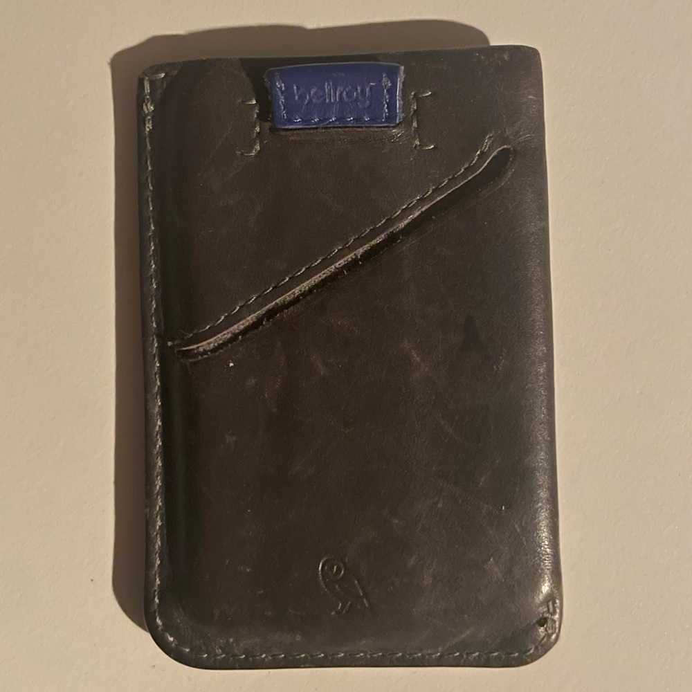 Bellroy card sleeve charcoal leather